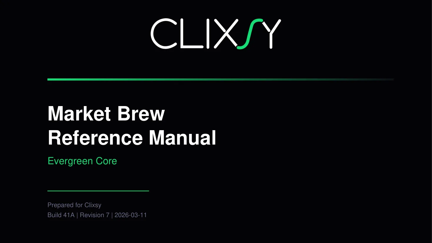 MarketBrew Reference Manual documentation screenshot